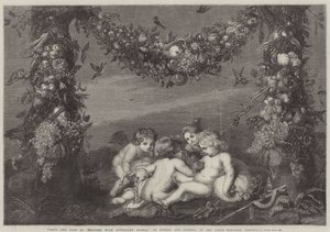 Jésus et Jean enfants, avec des anges assistants